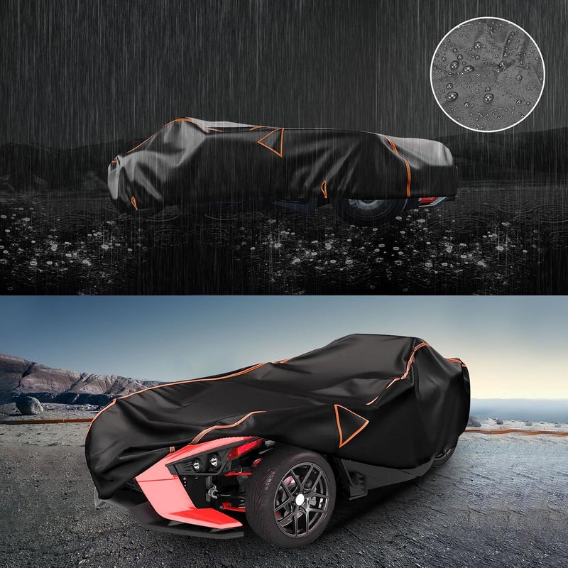 BIGACOVER Full Cover for Polaris Slingshot Heavy Duty Premium Oxford Cover Windshield Cover Waterproof Windproof All Weather Protection Covers for Slingshot S SL SLR R Signature LE(420D Oxford) - Image 4